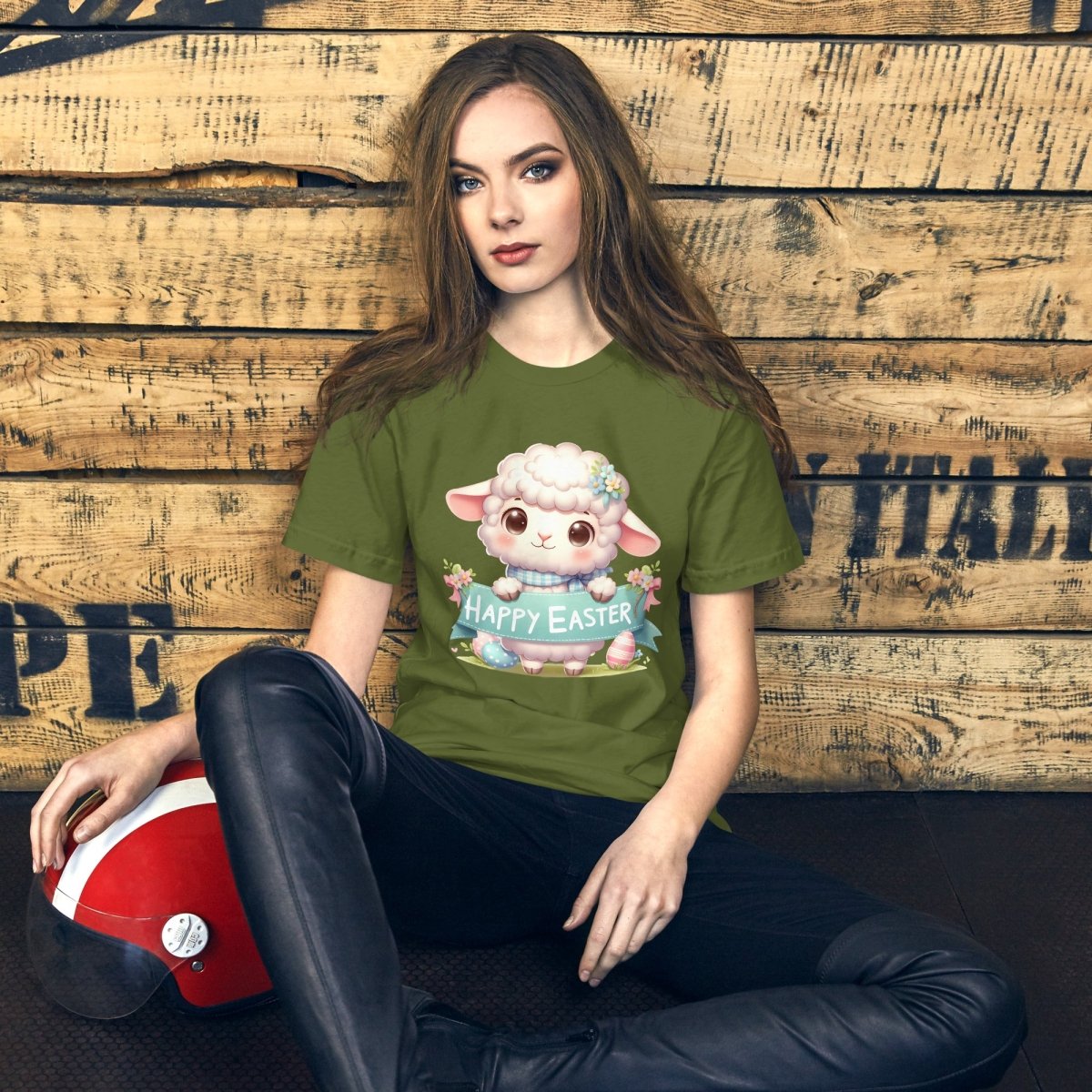 Easter Lamb T-Shirt High Quality Cute Easter Day Shirt Happy Easter Spring Celebration Tee Gift for Her Kids Easter Shirt Sheep Lover - Everything Pixel