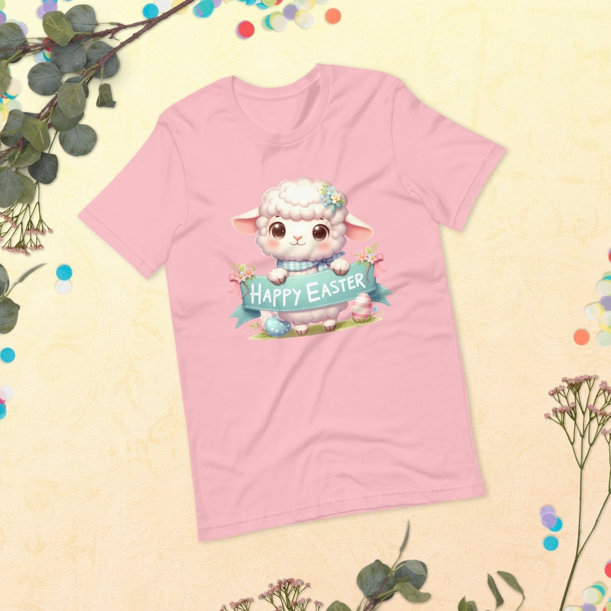 Easter Lamb T-Shirt High Quality Cute Easter Day Shirt Happy Easter Spring Celebration Tee Gift for Her Kids Easter Shirt Sheep Lover - Everything Pixel