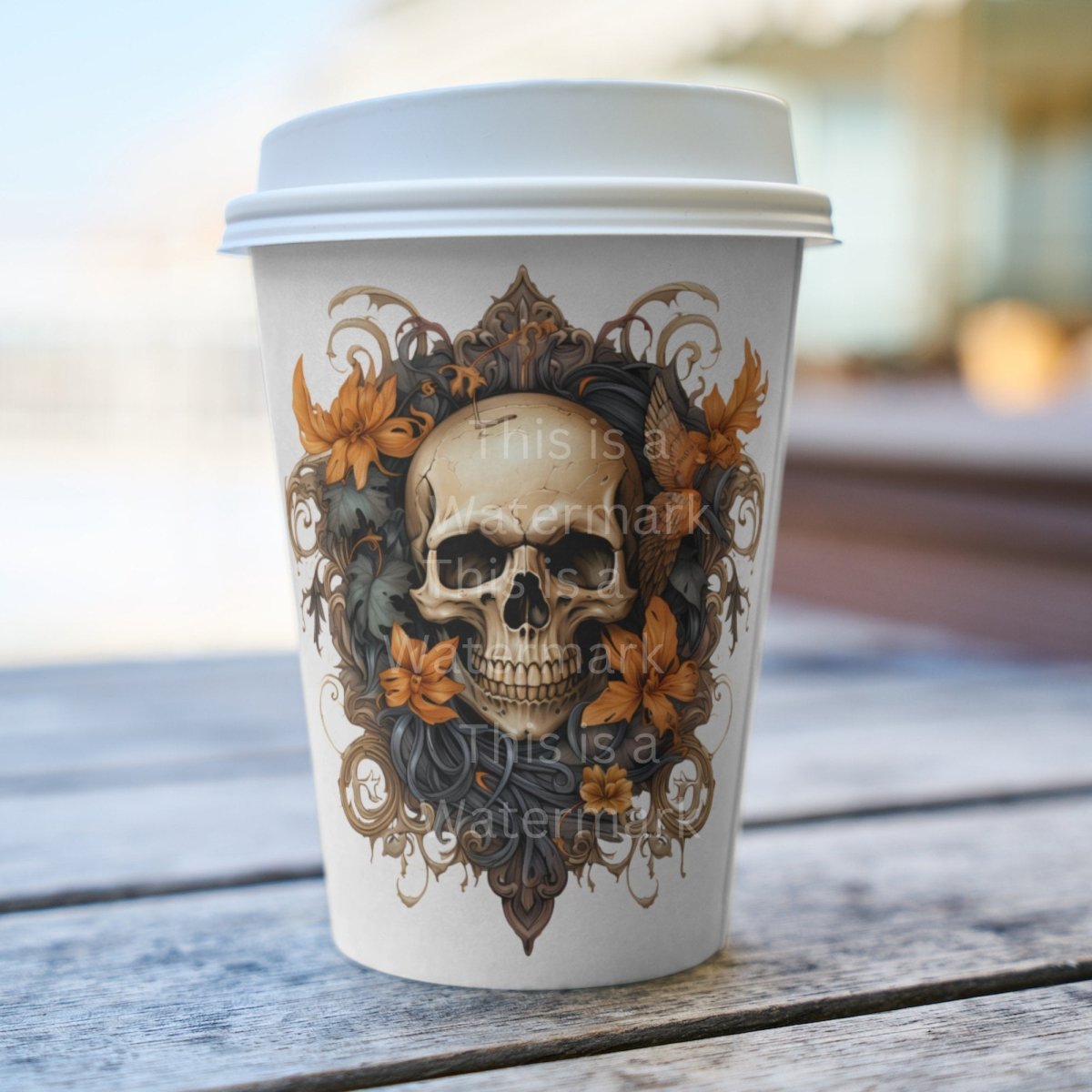 Floral Skulls 7+7 PNG Clip Art Bundle Halloween Autumn Color Invitation Card Design Paper Crafting Book Clipart T-Shirt Design Graphic - Everything Pixel