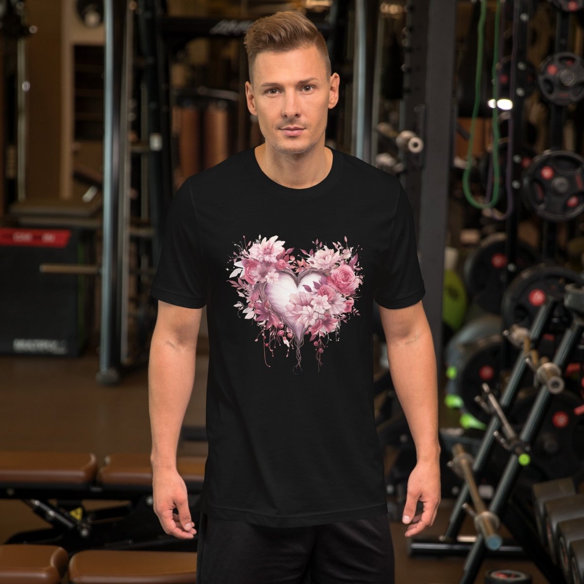Flower Heart T-Shirt High Quality Floral Heart Valentines Day Shirt Love Gift for Her Love Tee Anniversary Shirt Cute Heart Tee Love Shirt - Everything Pixel