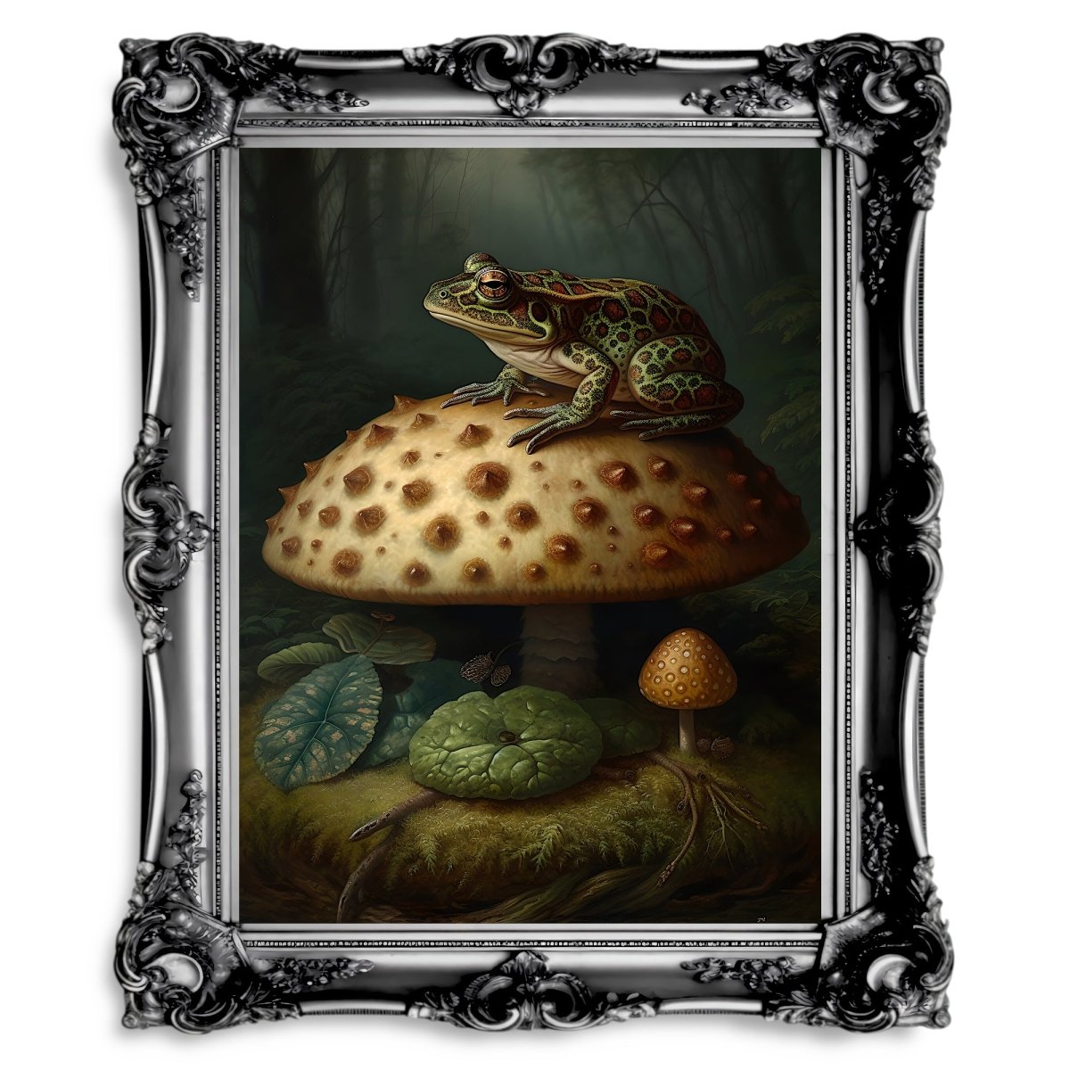 Mushroom Tapestry Cottage Core Wall Art Goblincore Decor Frog