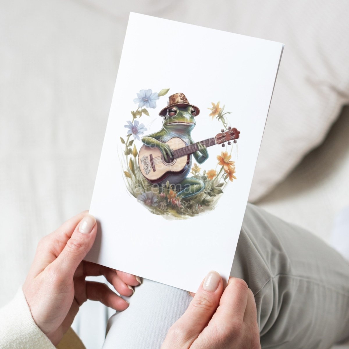 Frog playing Guitar PNG Clip Art Bundle for Sublimation Tumbler Card Making Clipart Scrapbook Paper Craft T-Shirt Design Nursery Art Funny - Everything Pixel