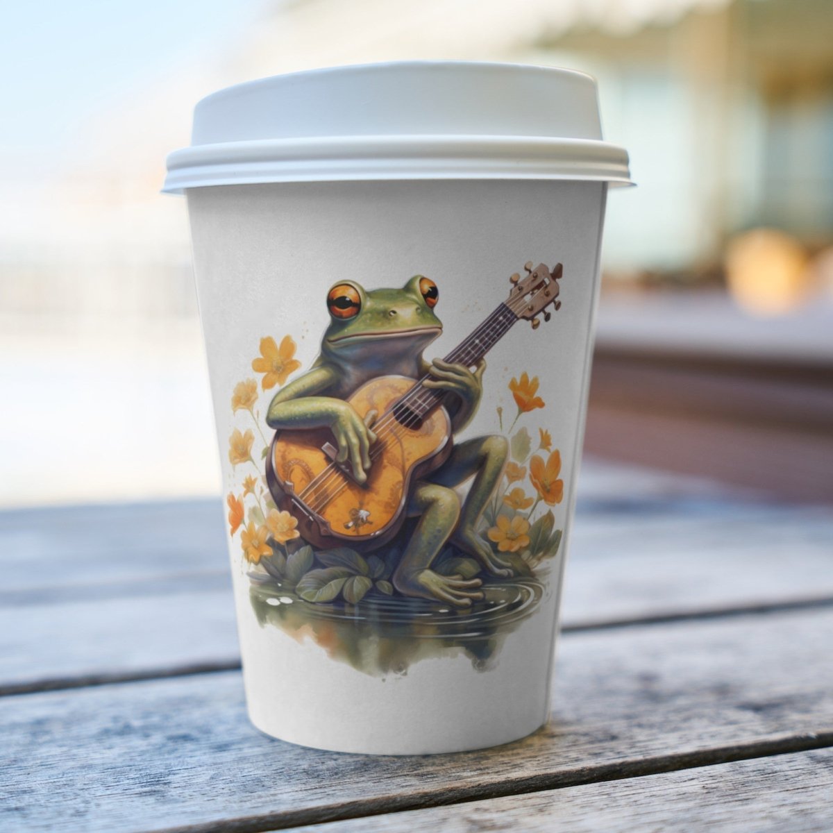 Frog playing Guitar PNG Clip Art Bundle for Sublimation Tumbler Card Making Clipart Scrapbook Paper Craft T-Shirt Design Nursery Art Funny - Everything Pixel