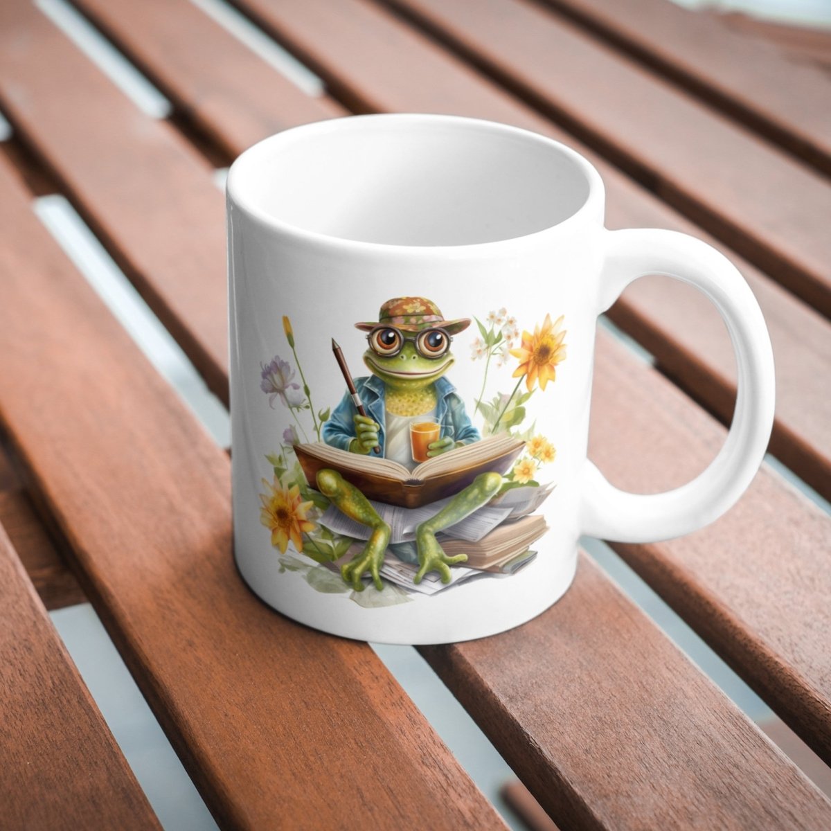 Frog reading a Book PNG Clip Art Bundle for Sublimation Tumbler Card Making Clipart Scrapbook Paper Craft T-Shirt Design Nursery Art Funny - Everything Pixel