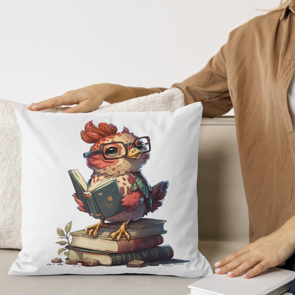 Funny Chicken reading 7x PNG Clip Art Bundle Stack of Books Print on Shirts Mugs Cards Wall Art Paper Crafting Children Book Clipart - Everything Pixel