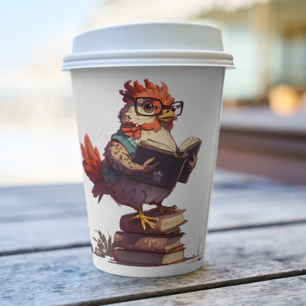 Funny Chicken reading 7x PNG Clip Art Bundle Stack of Books Print on Shirts Mugs Cards Wall Art Paper Crafting Children Book Clipart - Everything Pixel