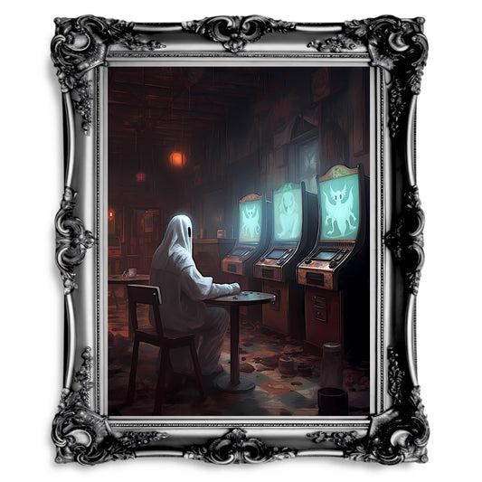 Ghost in an Abandoned Casino Spooky Decor Dark Academia Dark Gothic Retro Ghost - Everything Pixel