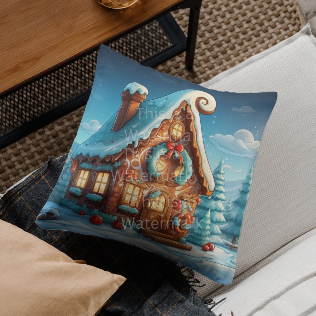 Gingerbread House Clipart 8 JPG Cute Christmas Card Graphic Paper Crafting Artwork Holiday Cardmaking Mug and Tumbler Design Graphic - Everything Pixel