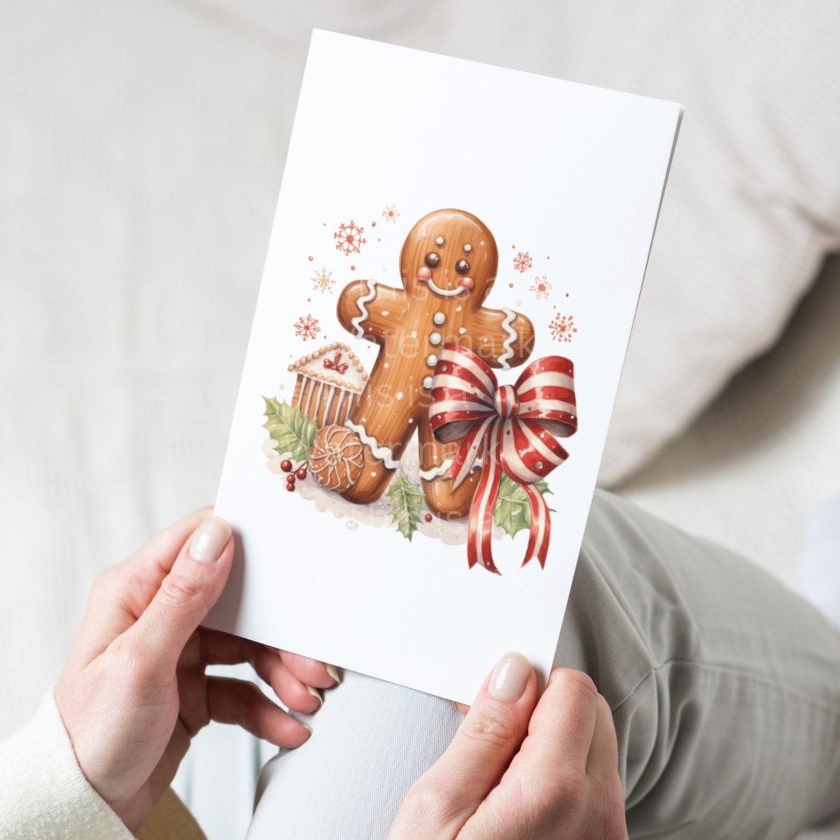 Gingerbread Man Clipart 7+7 PNG JPG Bundle Digital Planner Paper crafts Watercolor Cute Gingerbread bakery Xmas Sublimation Clipart - Everything Pixel