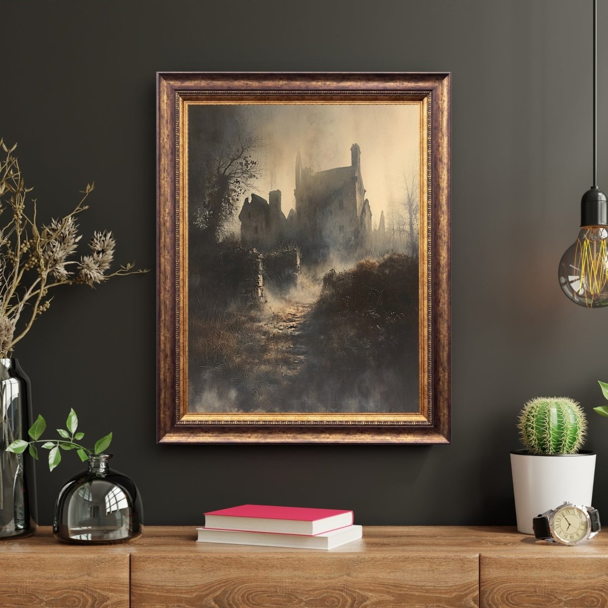 Gothic Haunted House - Dark Grunge Country Wall Art Print - Everything Pixel