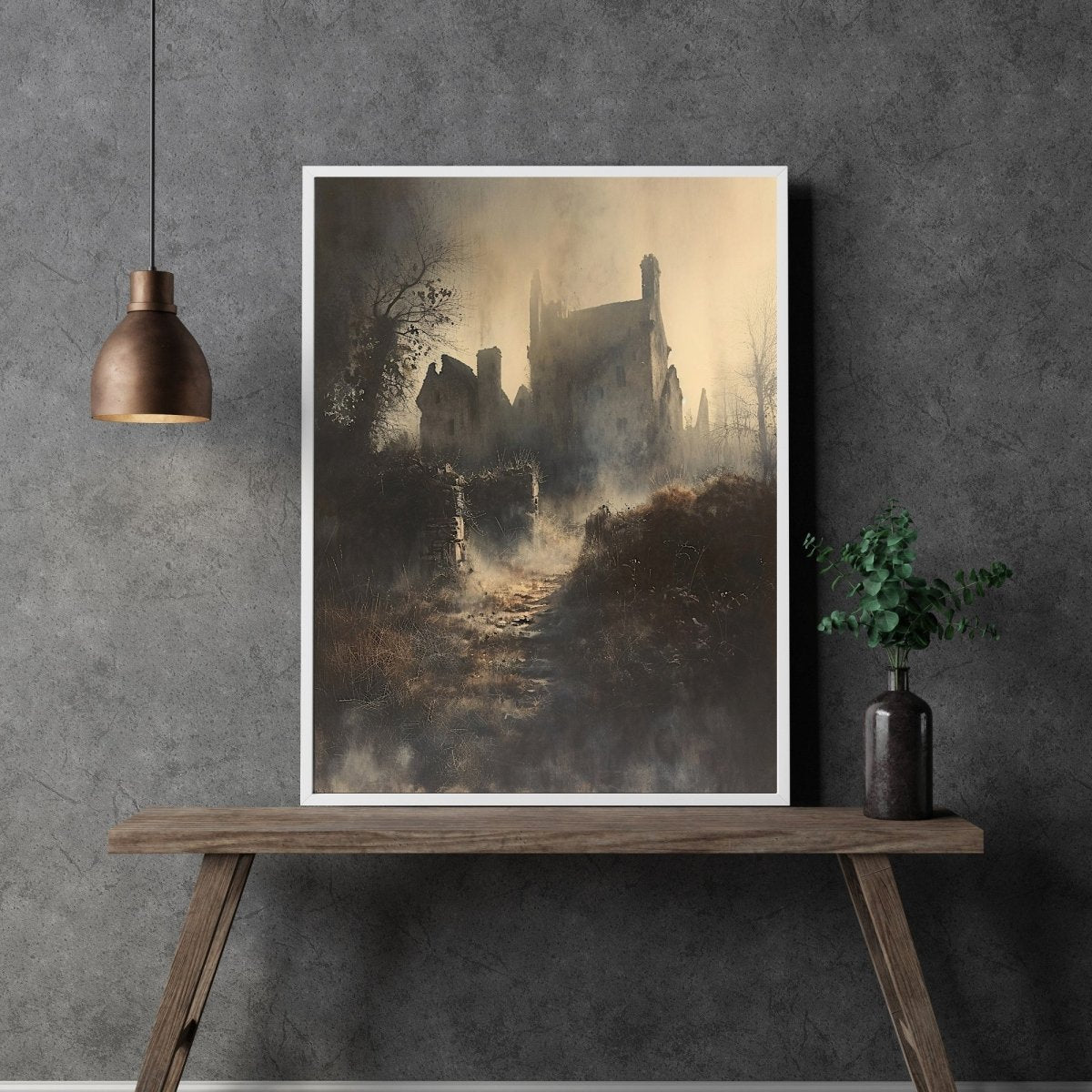 Gothic Haunted House - Dark Grunge Country Wall Art Print - Everything Pixel