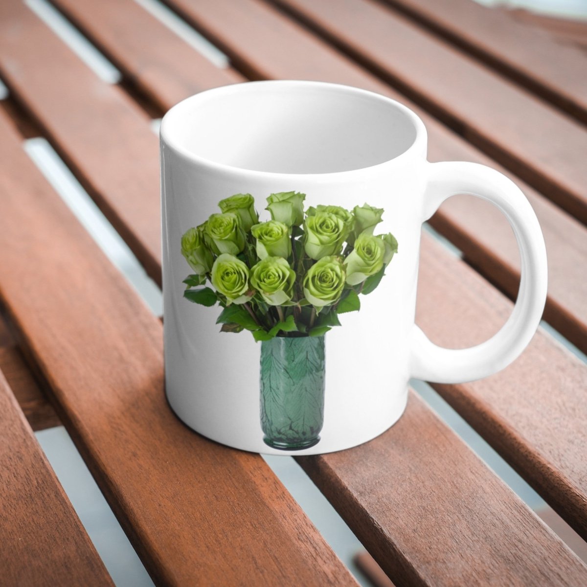 Green Roses in Vase 6+6 PNG Bundle for Sublimation Clipart - Everything Pixel