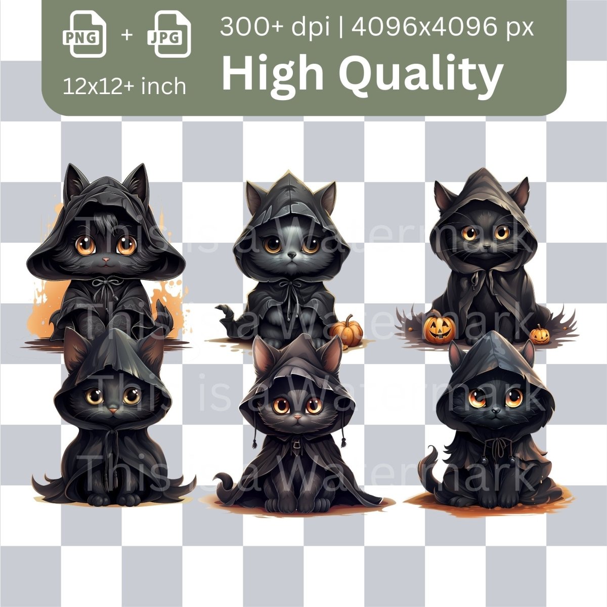 Halloween Character Clipart 49+49 PNG/JPG Bundle Halloween Invitation Card Design Paper Crafting Book Clipart Sublimation Clip Art - Everything Pixel