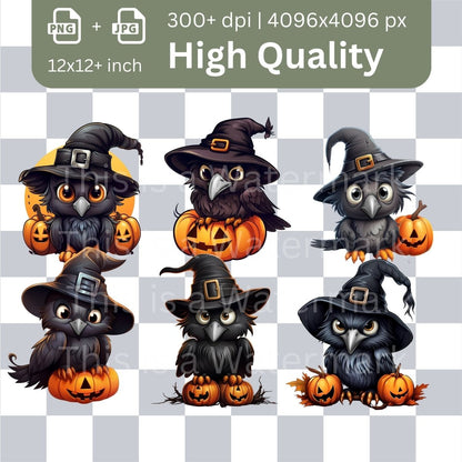 Halloween Character Clipart 49+49 PNG/JPG Bundle Halloween Invitation Card Design Paper Crafting Book Clipart Sublimation Clip Art - Everything Pixel