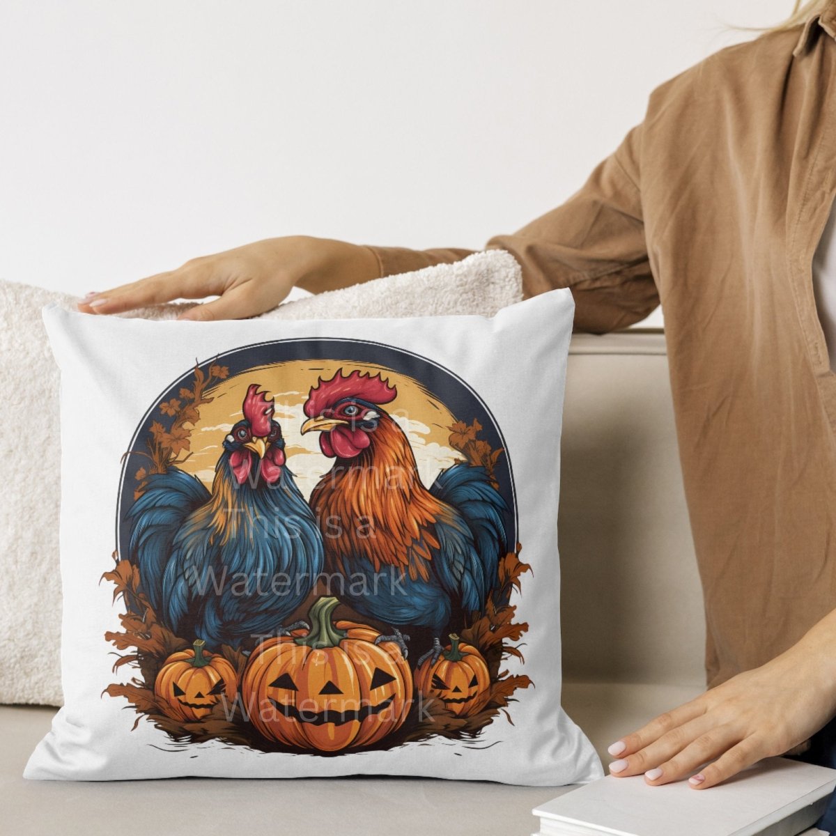 Halloween Chicken Clipart 7+7 PNG Bundle Autumn T-Shirt Design Invitation Card Graphic Paper Crafting Thanksgiving Chicken Artwork - Everything Pixel