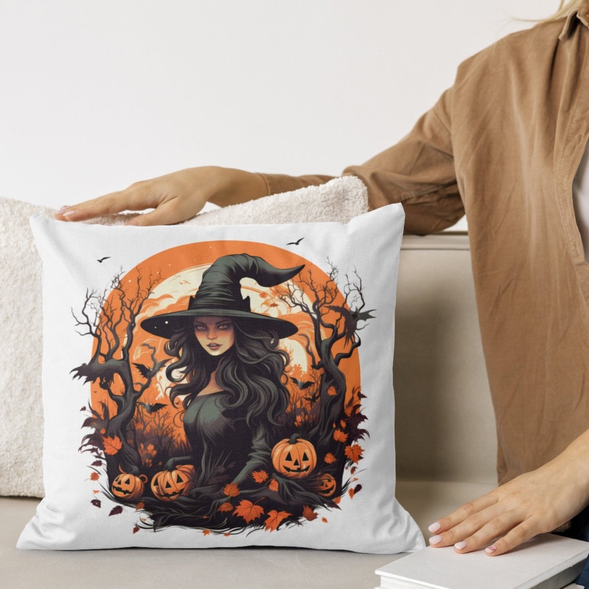 Halloween Witch Portrait 7+7 PNG Clipart Bundle Halloween Invitation Card Design Paper Crafting Book Clip Art Mystical Full Moon Graphics - Everything Pixel