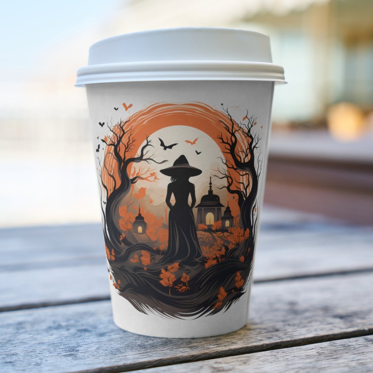 Halloween Witch Silhouette 7+7 PNG Clipart Bundle Halloween Invitation Card Design Paper Crafting Book Clip Art Mystical Full Moon Graphics - Everything Pixel