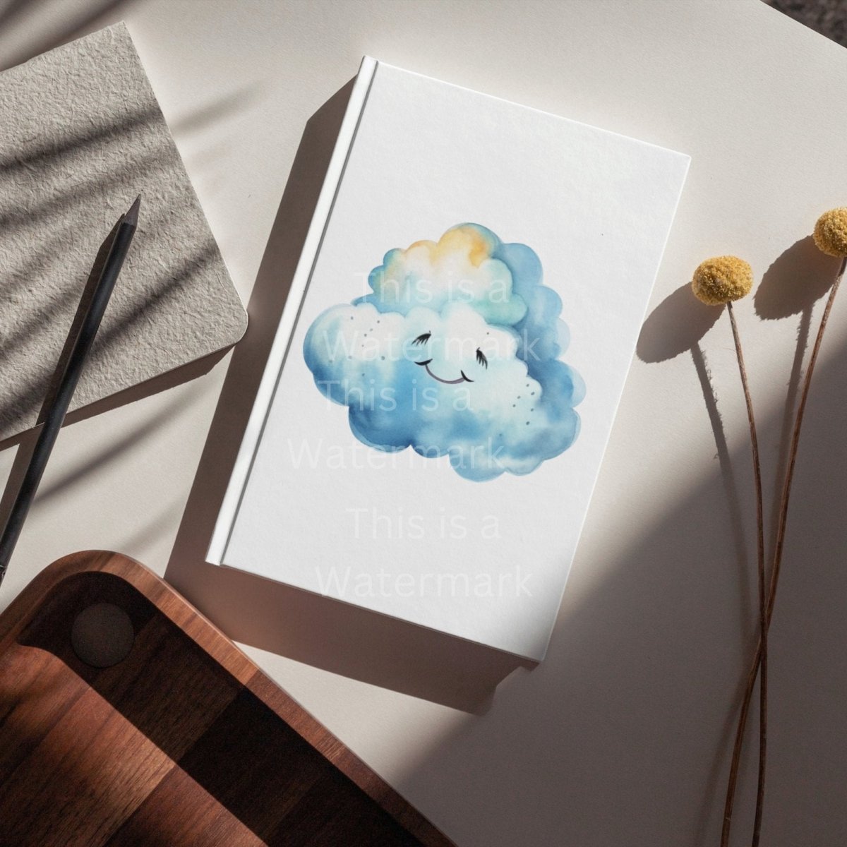 Happy Clouds Clipart Bundle PNG Watercolor Sublimation T-Shirt Design Tumbler Card Making Clipart Scrapbook Paper Craft Nursery Art - Everything Pixel