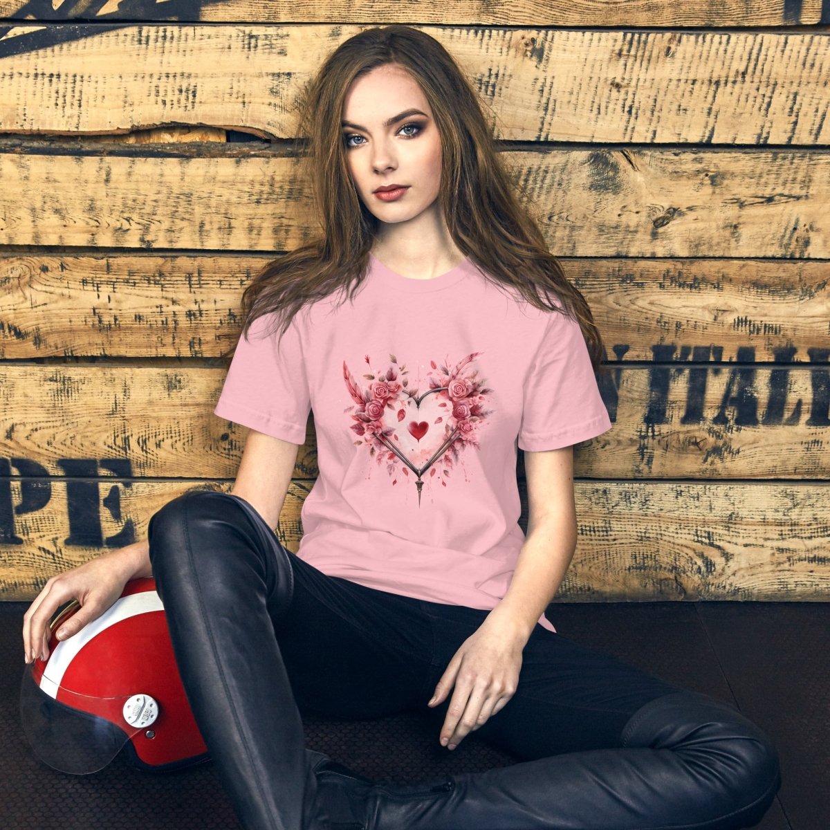 Heart T-Shirt High Quality Floral Heart Valentines Day Shirt Love Gift for Her Love Tee Anniversary Shirt Cute Heart Tee Love Shirt - Everything Pixel
