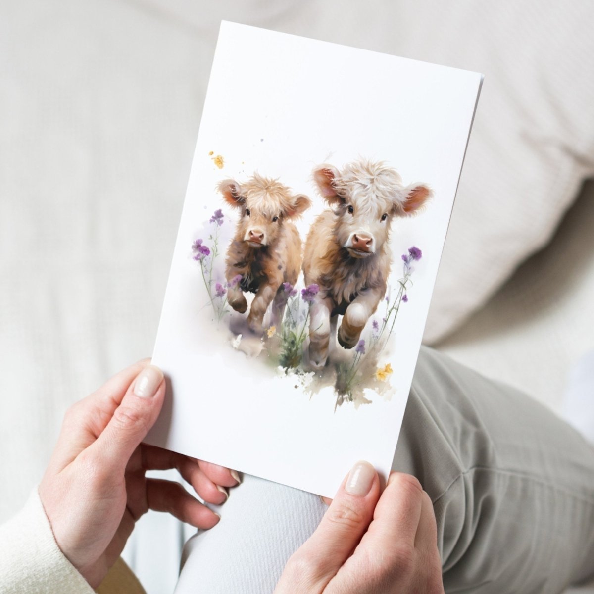 Highland Cow Watercolor Clipart Bundle - 20 Spring PNGs - Everything Pixel