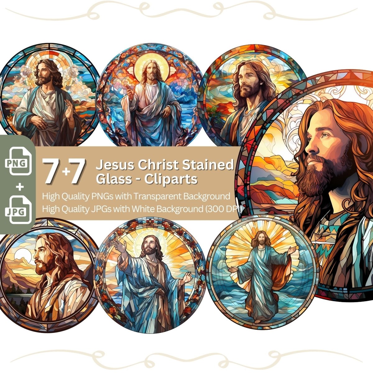 Jesus Christ Clipart 7+7 High Quality PNG Bundle Religious - Everything Pixel