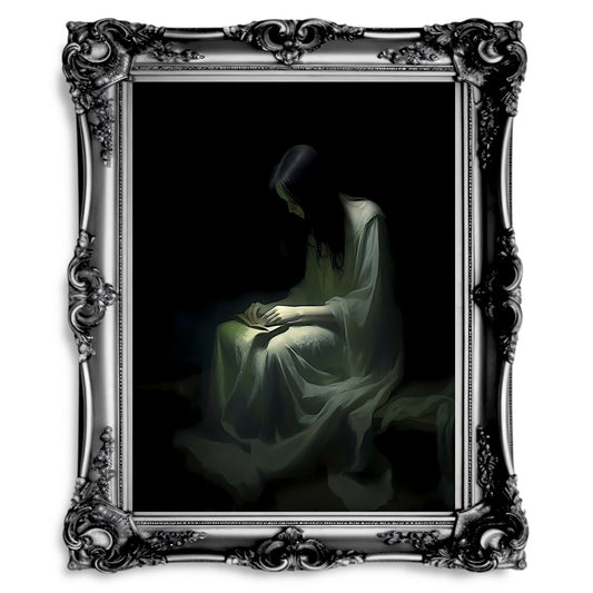 Lonely Haunting Ghost Dark Wall Art Spooky Decor Dark Academia Print - Everything Pixel