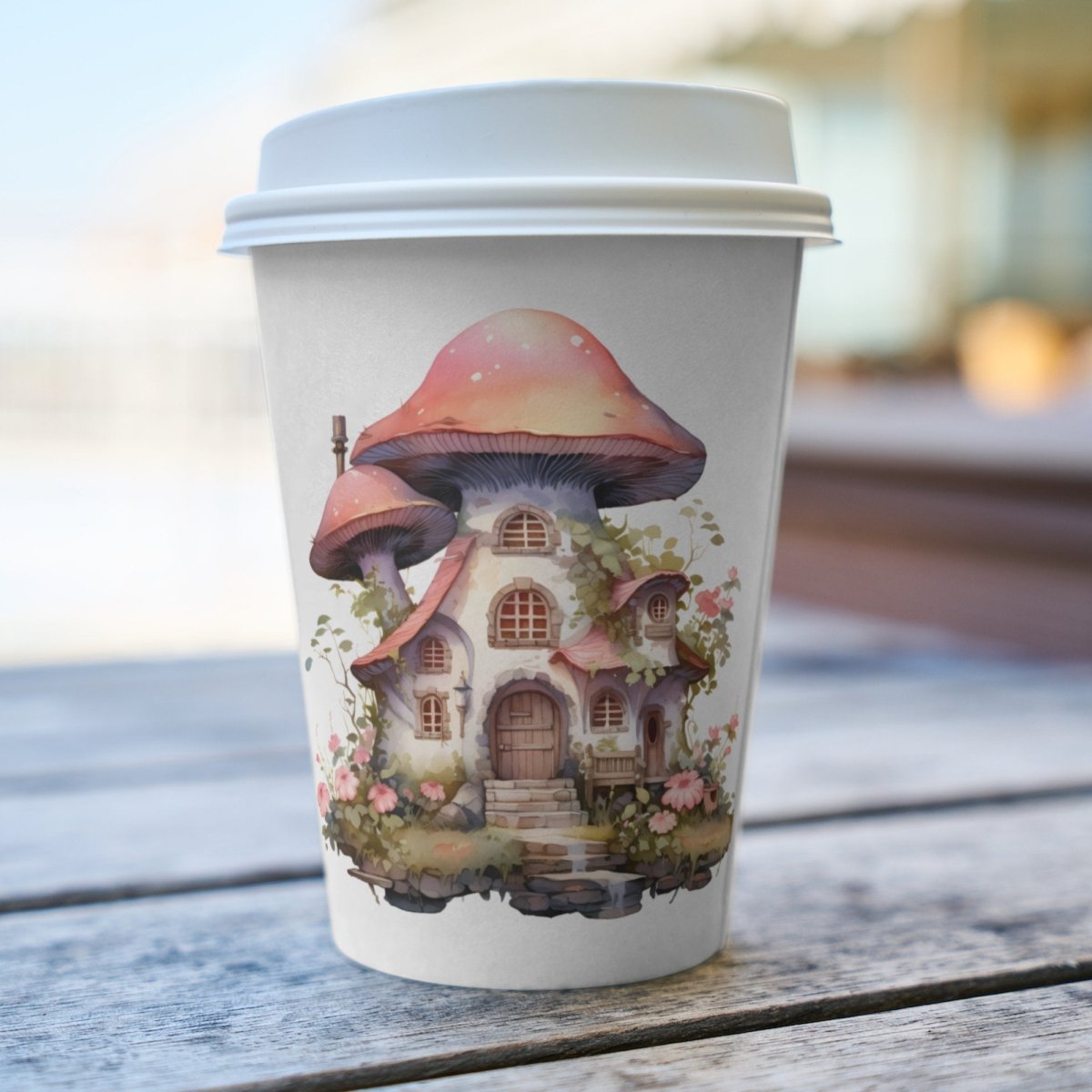 Mushroom House with Flowers 6x PNG Clip Art Bundle Fairycore Design Card Making Paper Crafting Children Book Clipart Fairytale Novel Art - Everything Pixel