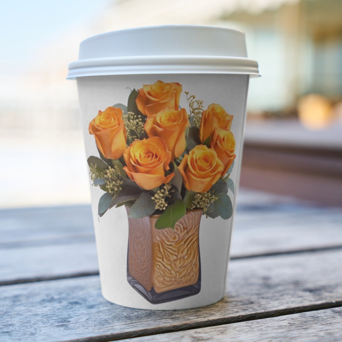 Orange Roses in Vase 6+6 PNG Bundle for Sublimation Clipart - Everything Pixel