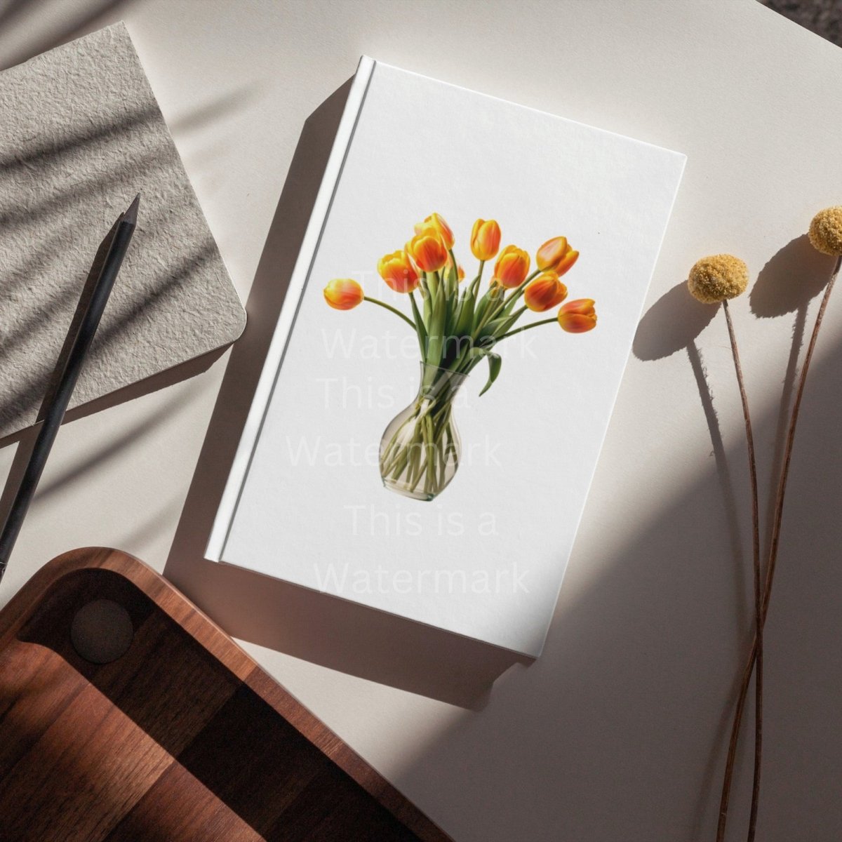 Orange Tulips in Vase 6+6 PNG Clipart Bundle, Transparent Background, Photorealistic - Everything Pixel