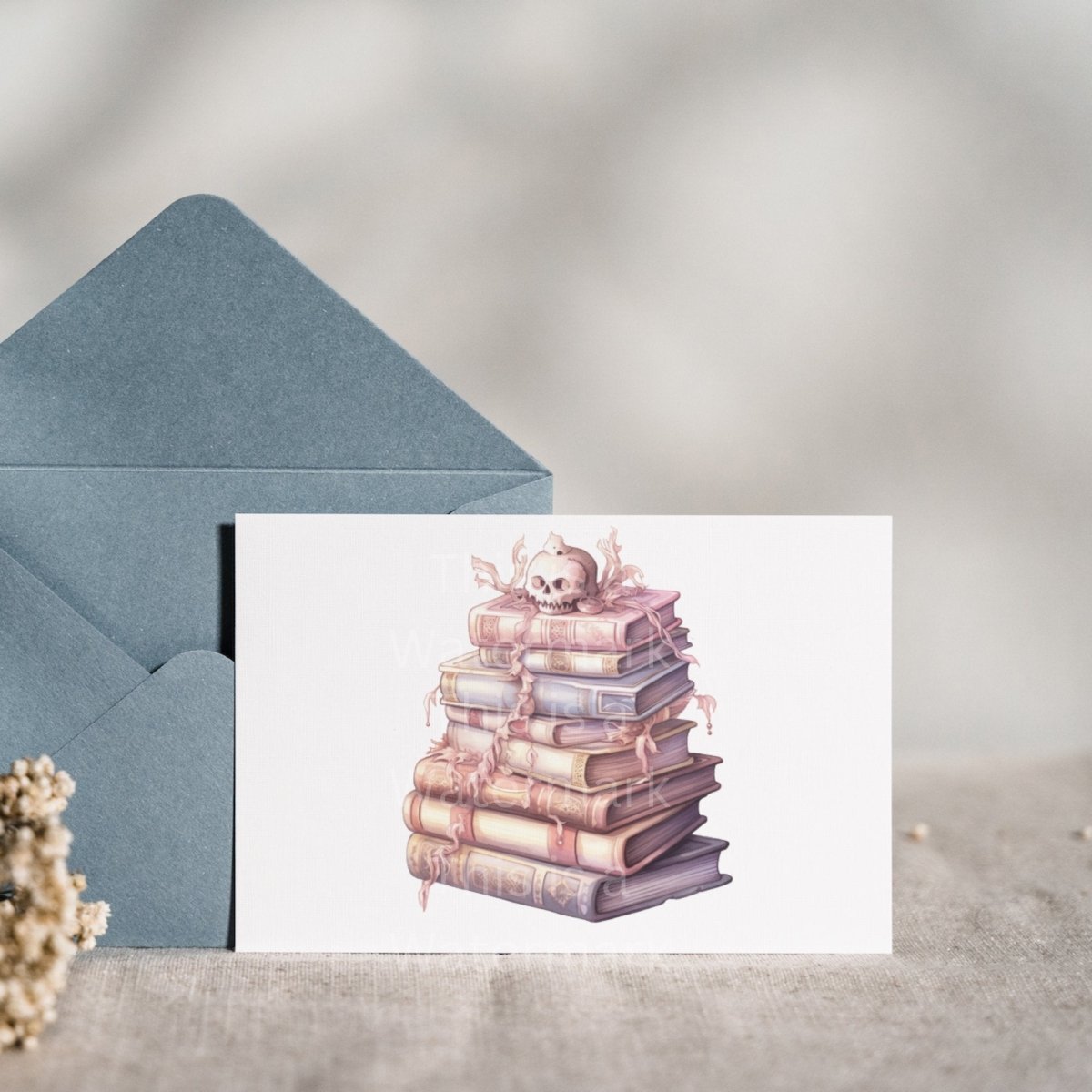 Pastel Gothic Stack of Books Clipart 7+7 PNG JPG Bundle Digital Planner Paper crafts Watercolor Boho Colored Book Lover Artwork Card Design - Everything Pixel