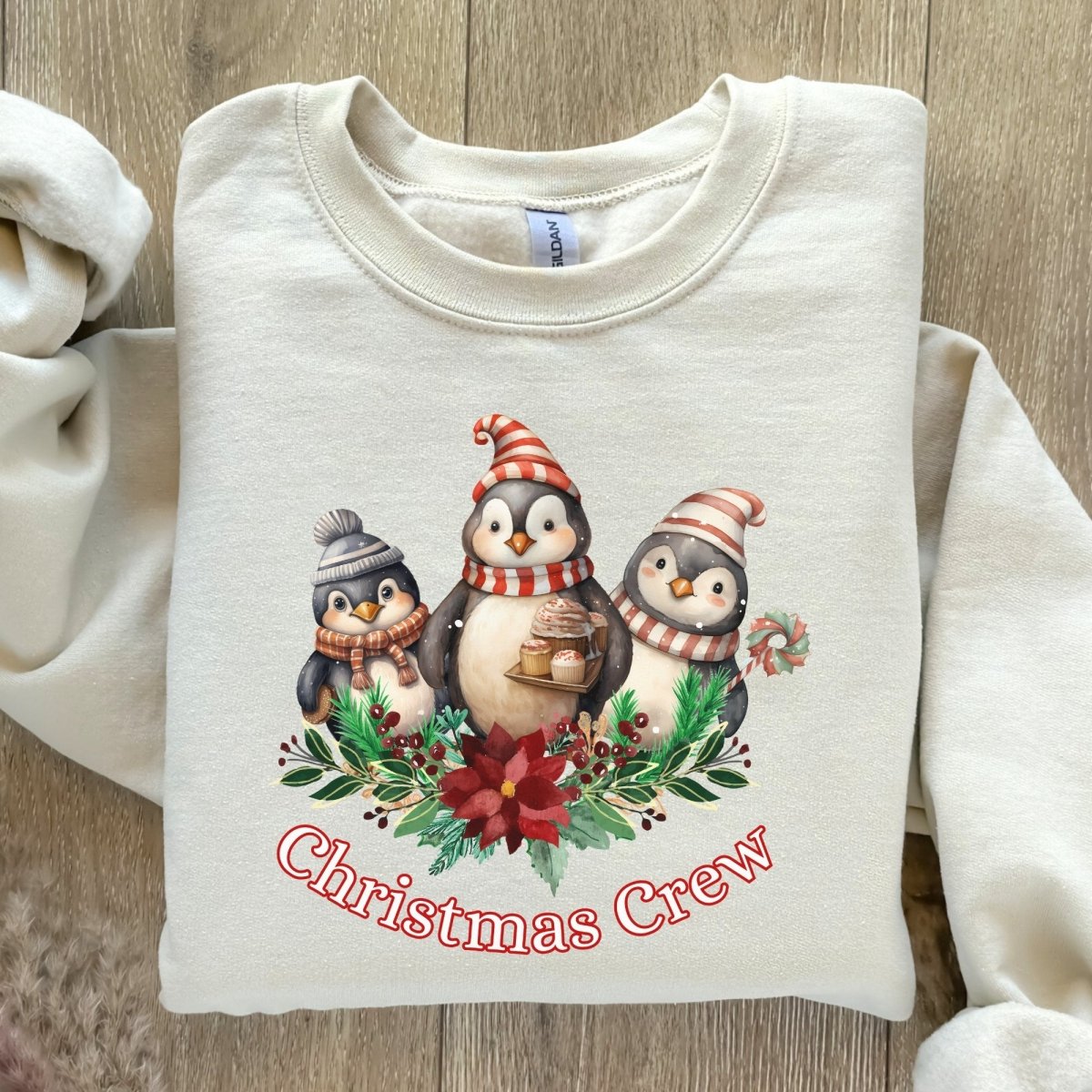 Penguin Christmas Crew Pullover - High Quality Festive Family Unisex Sweater, Family Reunion Sweatshirt, Holiday Pullover, Christmas Vacation - Everything Pixel