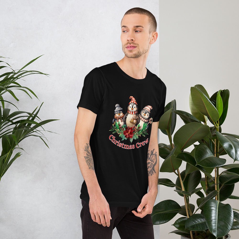 Penguin Christmas Crew T-Shirt - High Quality Festive Family Unisex T-Shirt, Family Reunion Tee, Holiday Shirt, Christmas Vacation Tee - Everything Pixel