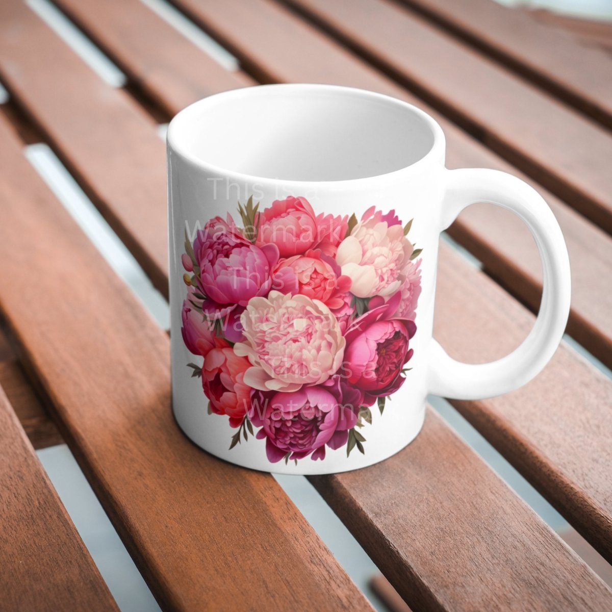 Peony Bouquet Realistic 6x PNG Clip Art Bundle Illustration Sublimation Design Invitation Card Crafting T-Shirt Clipart Wedding Design - Everything Pixel