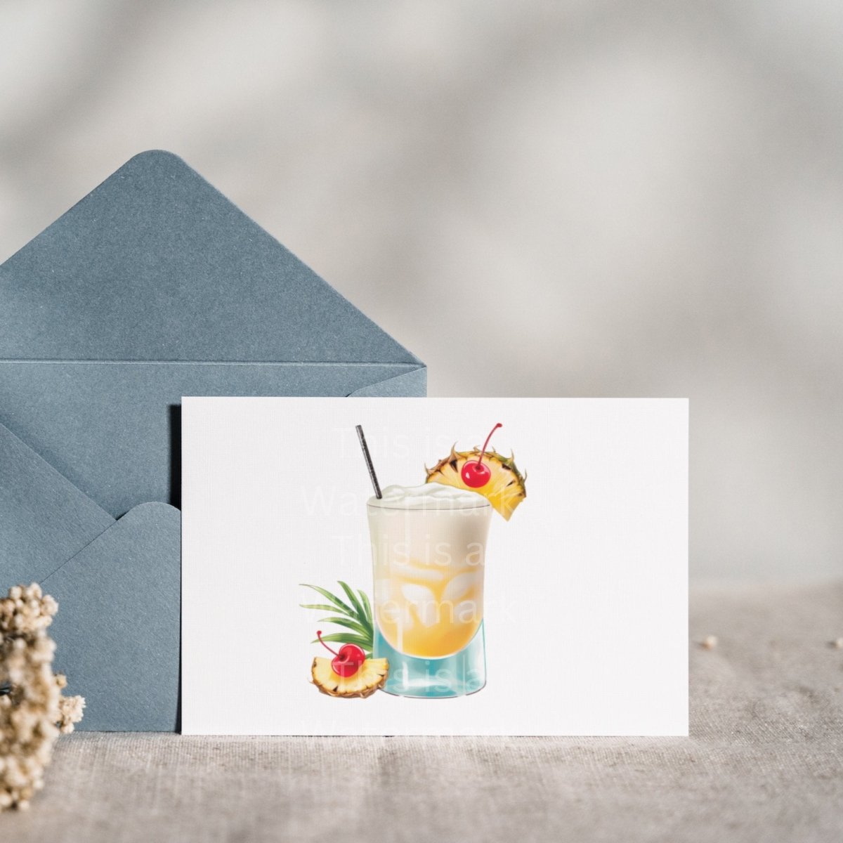 Pina Colada Cocktail 6x PNG Clip Art Bundle Classic Summer Cocktail Menu Clipart Digital Illustraions Spirits Summer Beverages Art - Everything Pixel
