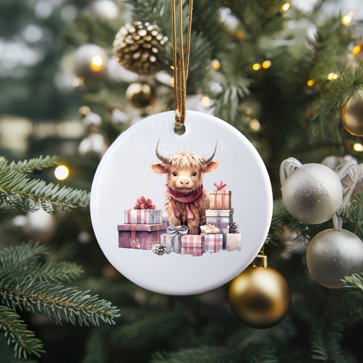 Pink Highland Cow Winter Clipart 20 PNG Bundle Christmas Watercolor Images Seasonal Children Book Graphics Girly Card Making Xmas Family - Everything Pixel