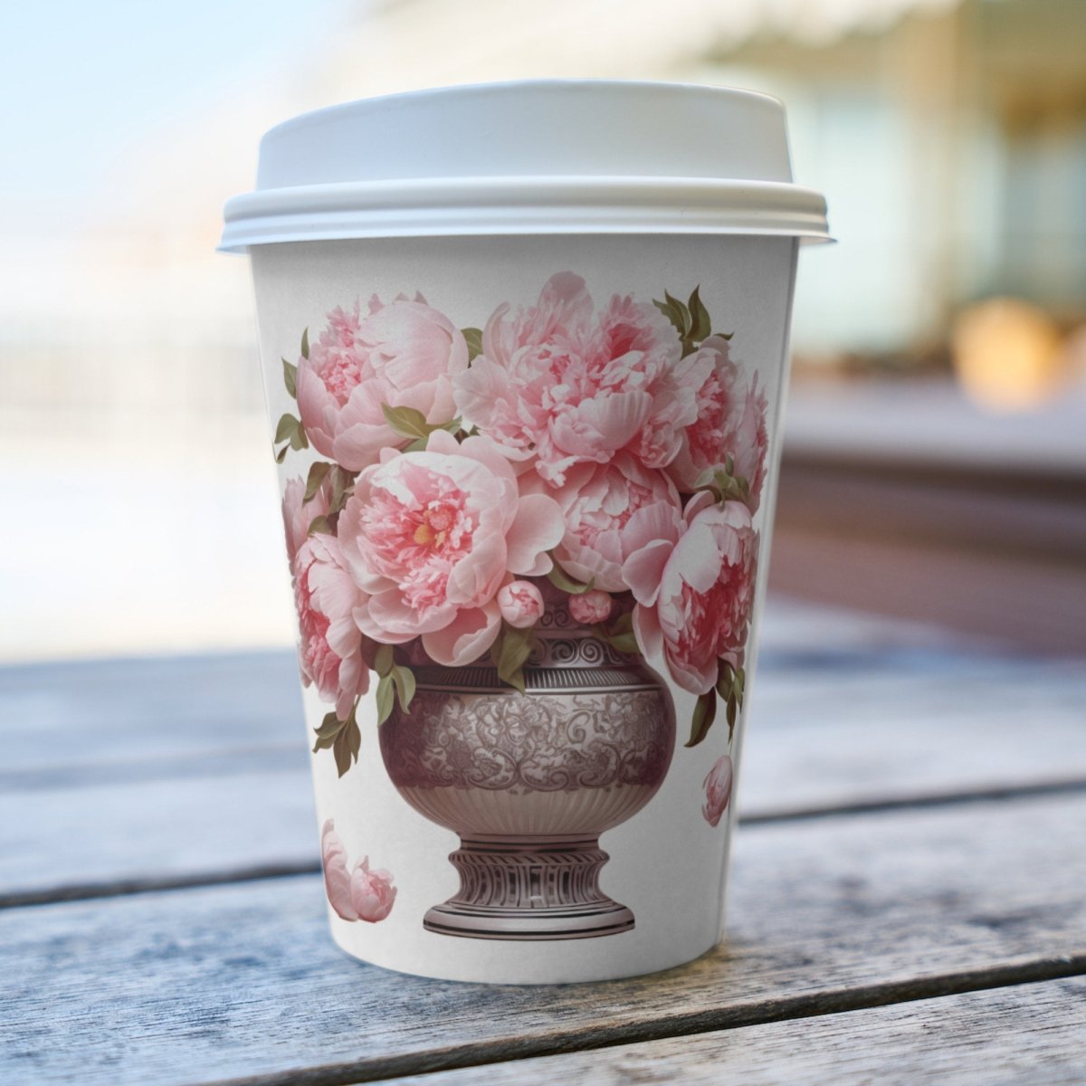Pink Peonies in Vase 6x PNG Clip Art Bundle Floral Artwork Sublimation Design Invitation Card Crafting T-Shirt Wedding Clipart Scrapbook - Everything Pixel