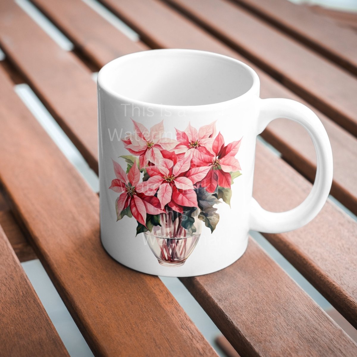 Poinsettia in Vase 7+7 PNG Clip Art Bundle Christmas Decoration Digital Crafts Design Holiday Graphic Clipart Winter Decoration Art - Everything Pixel