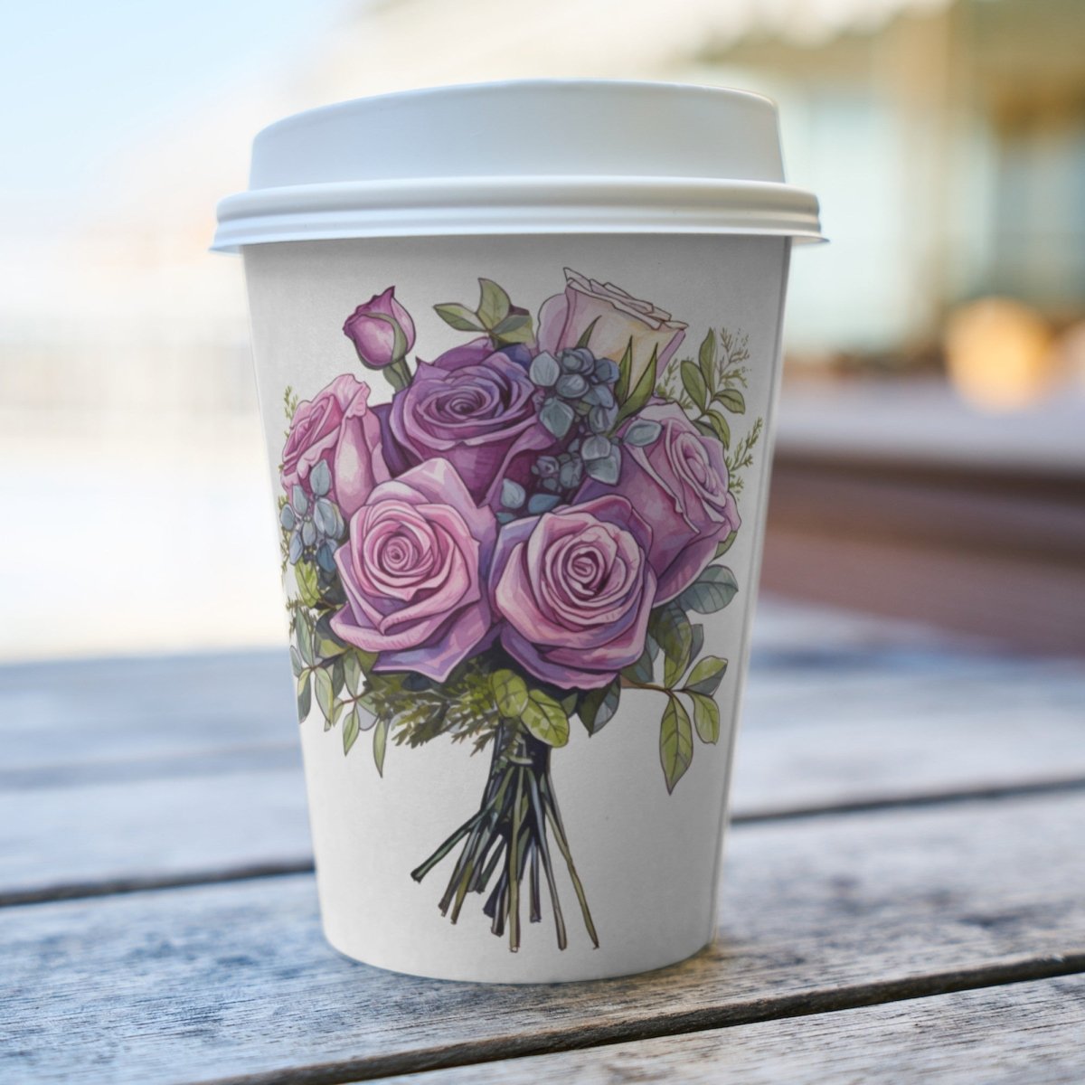 Purple Rose Bouquet PNG Bundle for Sublimation Clipart Bundle Transparent Background Wedding Clipart Mug Digital Download Commercial Use - Everything Pixel