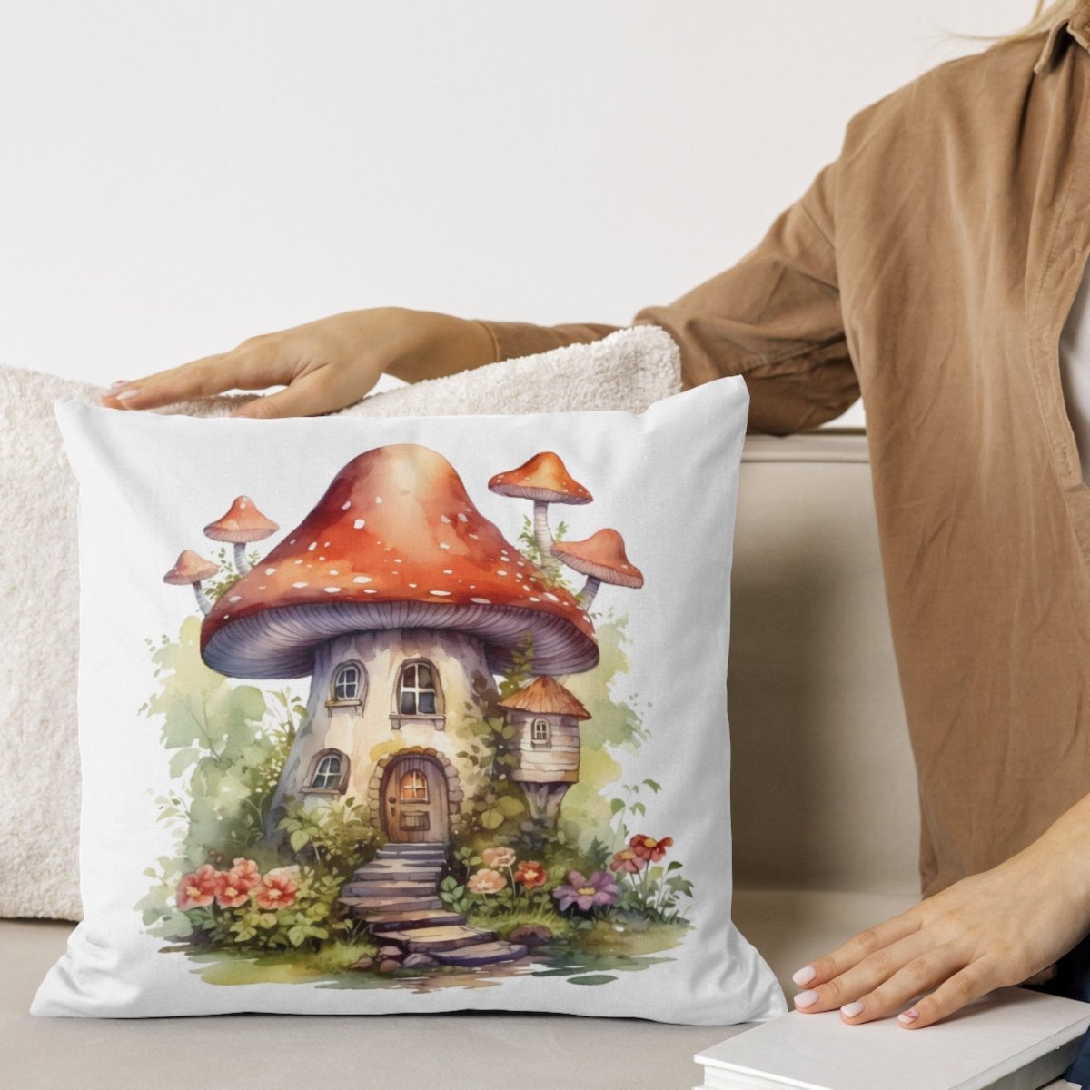Red Mushroom House 6x PNG Clip Art Bundle Fairy Core Design Card Making Paper Crafting Children Book Clipart Fantasy Novel Graphics - Everything Pixel