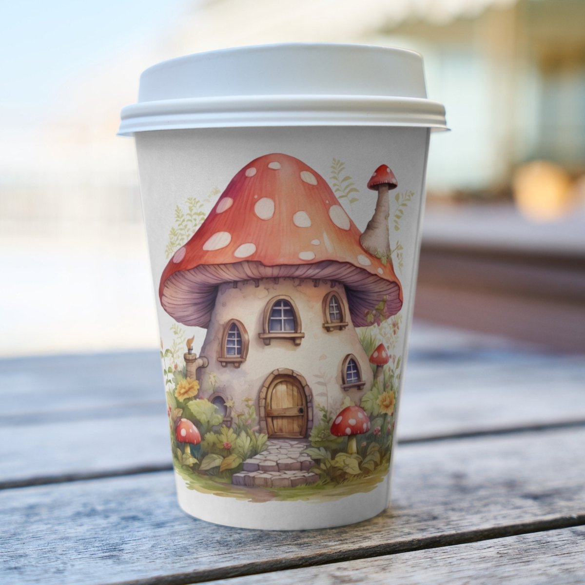 Red Mushroom House 6x PNG Clip Art Bundle Fairy Core Design Card Making Paper Crafting Children Book Clipart Fantasy Novel Graphics - Everything Pixel
