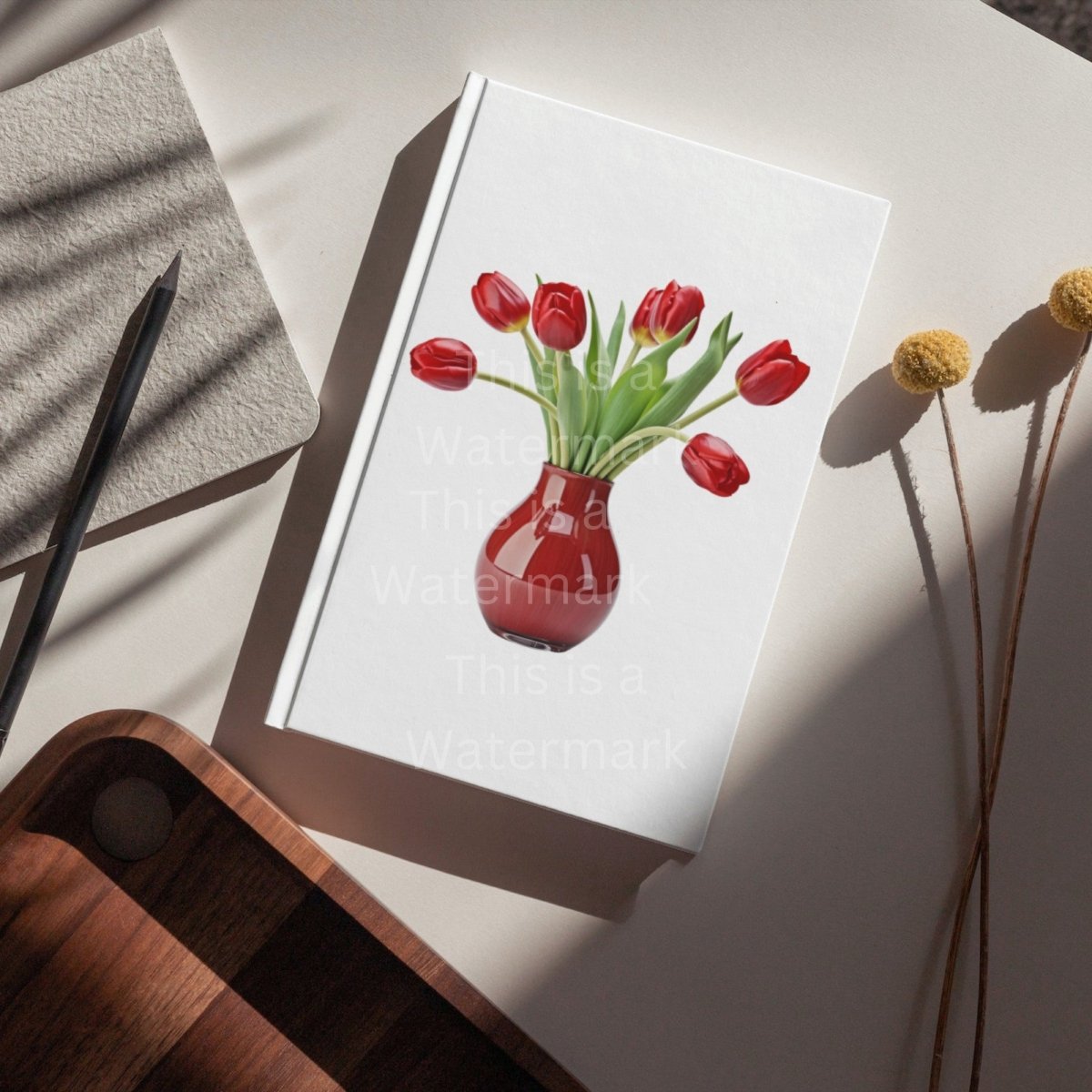 Red Tulips in Vase 6+6 PNG Clipart Bundle, Transparent Background, Photorealistic - Everything Pixel