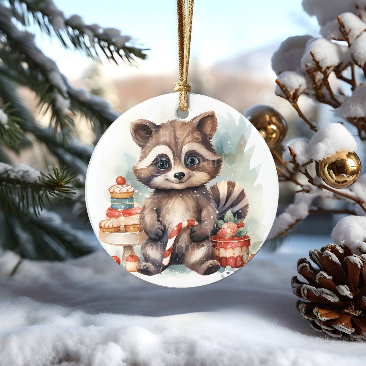 Retro Christmas Ornaments 20 PNG Printable Bundle Sublimation Design Festive Round Stickers Cute Animal Christmas Decoration Clipart - Everything Pixel