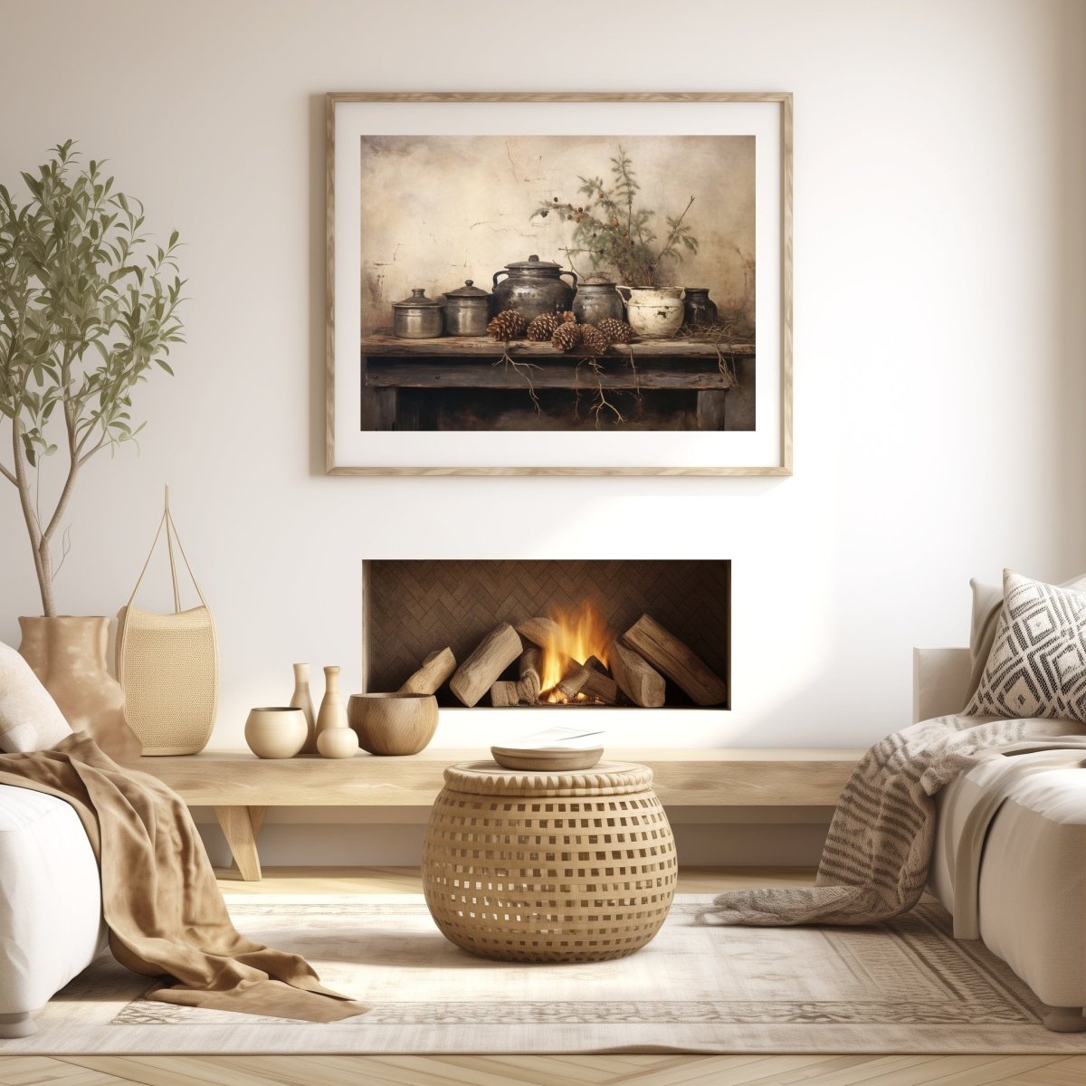 Rustic Still Life Wall Art Vintage Kitchen Still Life Artwork Rustic Christmas Print Country Kitchen Decor Moody Farmhouse Art Paper Poster Print - Everything Pixel