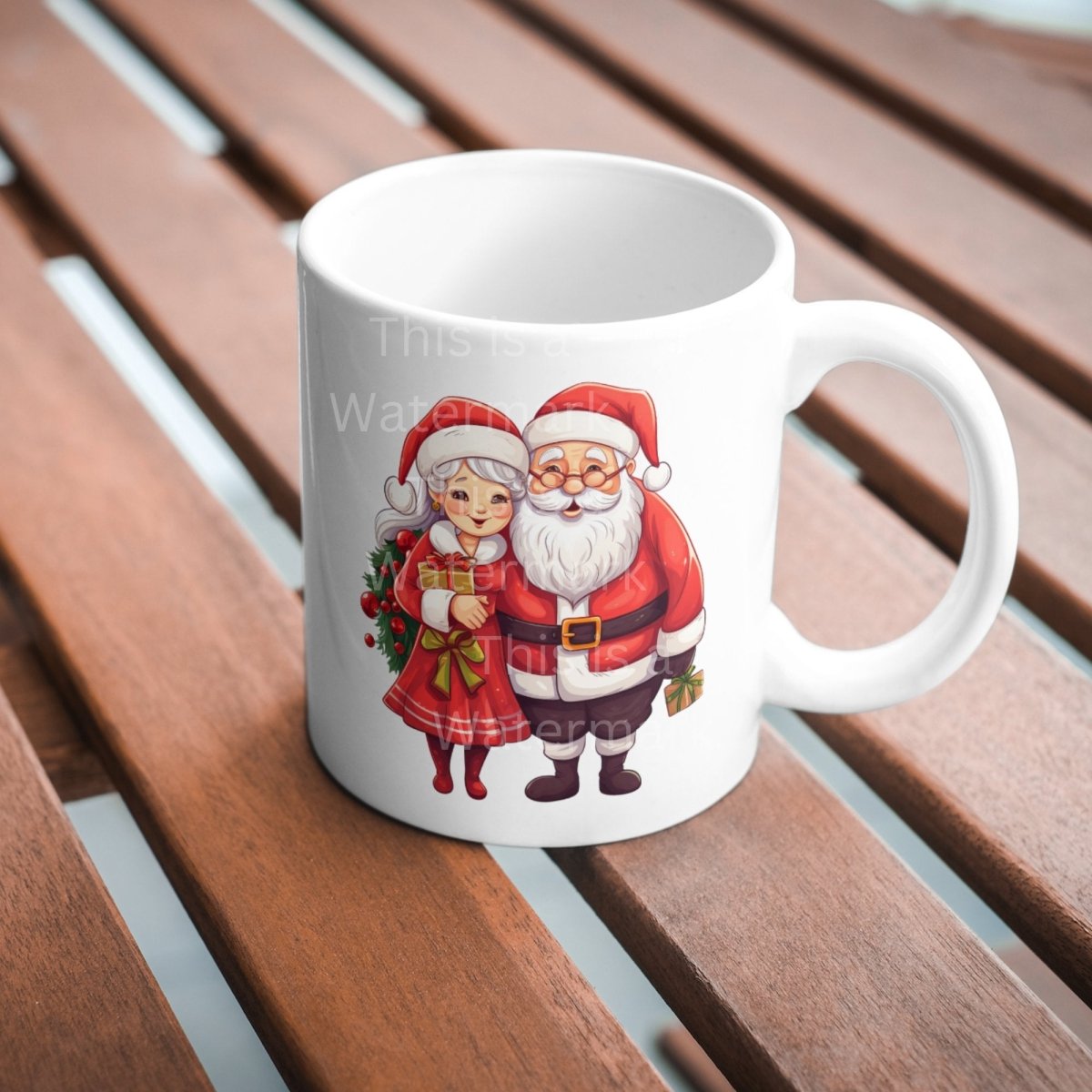 Santa and Mrs Claus Clipart 7x PNG Bundle Christmas Clipart Advent Art Card Making Digital Paper Craft Holiday Winter Graphic Bundle - Everything Pixel