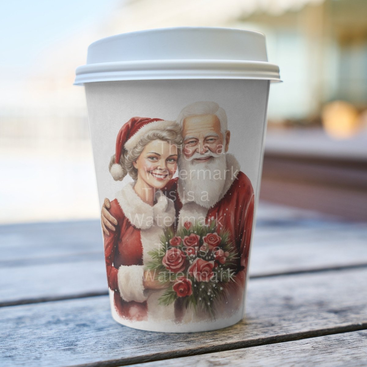 Santa and Mrs Claus Watercolor Clipart 7x PNG Bundle Festive Clipart Advent Art Card Making Digital Paper Craft Holiday Winter Graphic - Everything Pixel