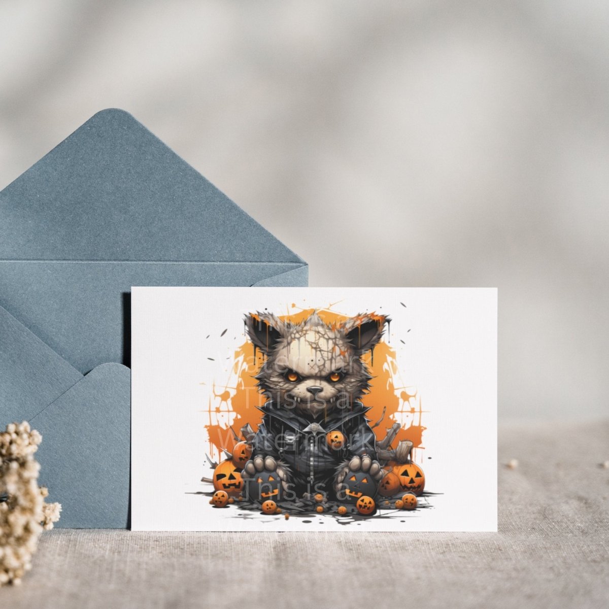 Scary Teddy Bear 7+7 PNG Clip Art Bundle Halloween Evil Teddy Invitation Card Design Paper Crafting Book Clipart T-Shirt Design Graphic - Everything Pixel