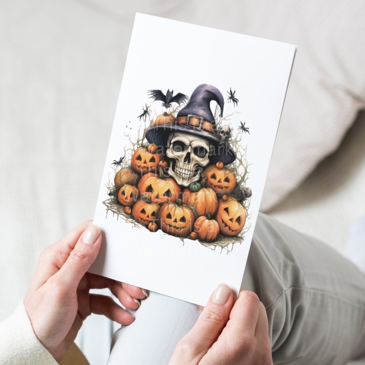 Skull & Pumpkin Halloween 7+7 PNG Clipart Bundle Halloween Invitation Card Design Paper Crafting Book Clip Art Skeleton Graphics - Everything Pixel