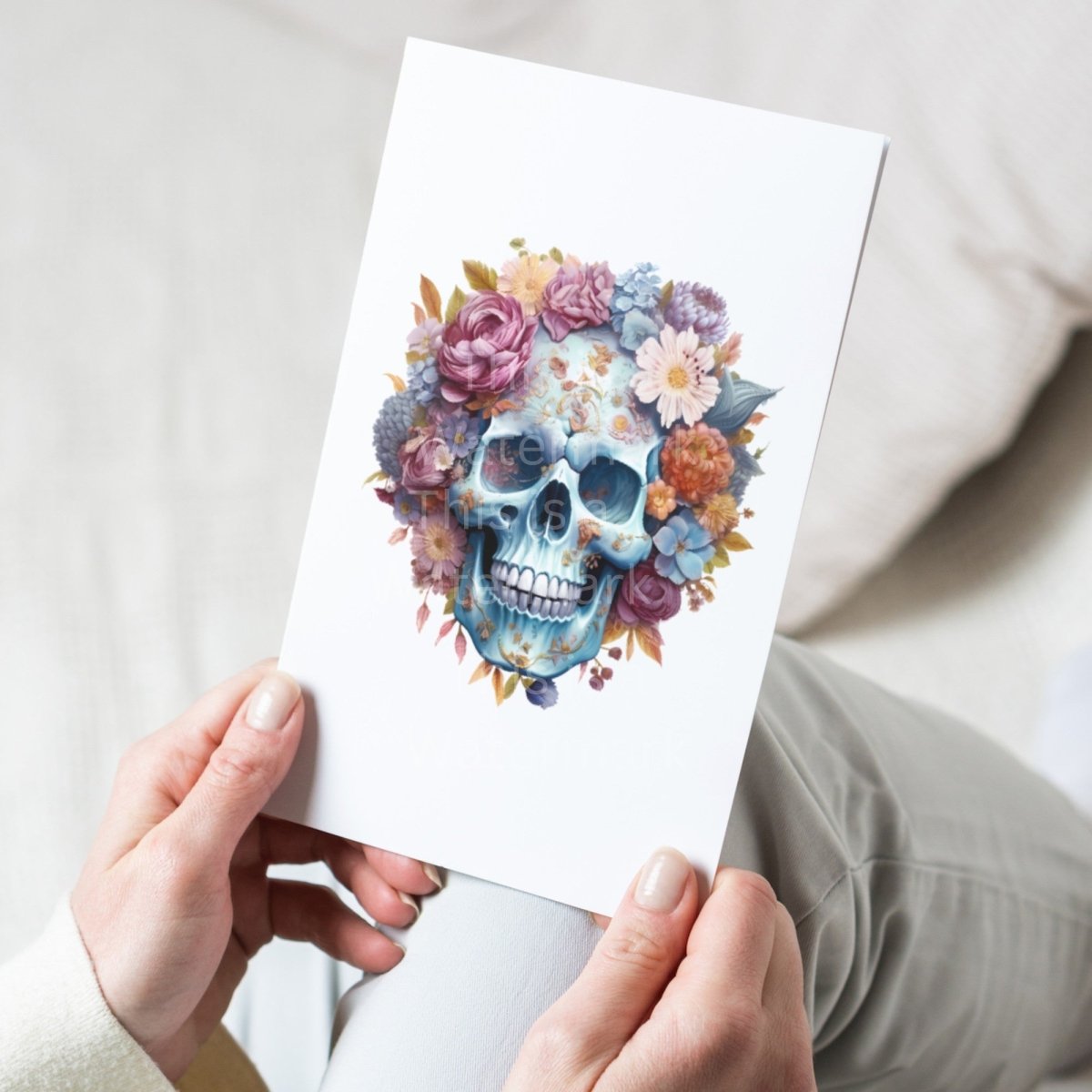 Skull with Flowers PNG Clip Art Bundle Sublimation Tumbler Design Sticker Graphic Card Making Shirt Design Halloween Clipart Cinco de Mayo - Everything Pixel