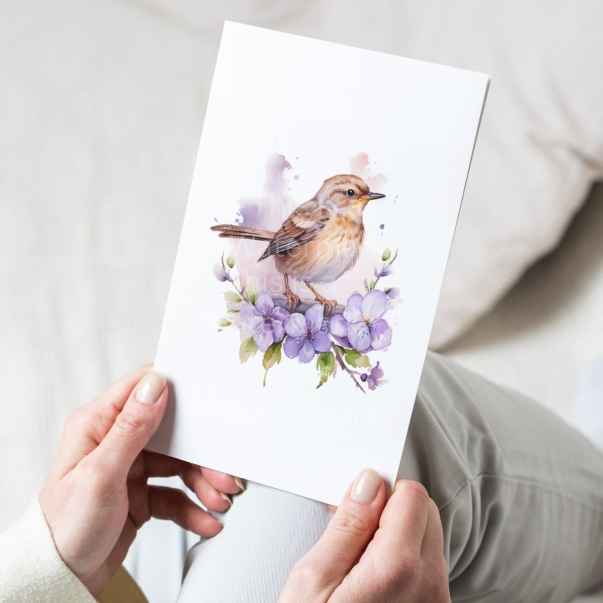 Small Bird with Flowers Clipart 8 High Quality JPG Nursery Art Card Making Clip Art Digital Paper Craft Bird Watercolor Sublimation Clipart - Everything Pixel