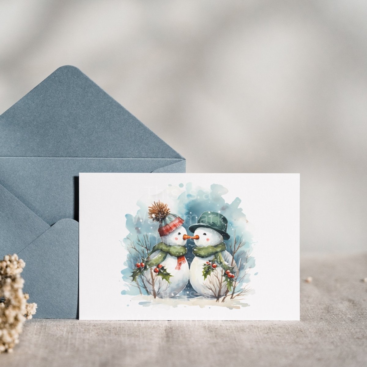 Snowman Watercolor Cliparts 20 PNG Bundle Cute Snowman Family Graphics Festive Snowman Couple Kissing Snowman Valentine Snowman Image - Everything Pixel